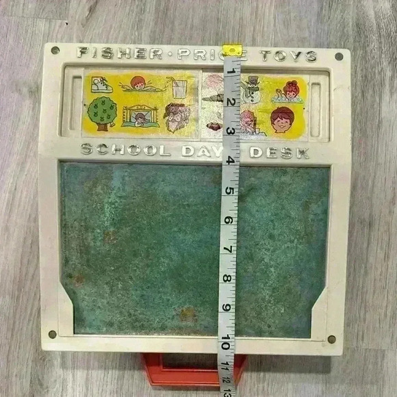 Vintage 1972 Fisher Price School Days Play Desk Toy Chalkboard Teacher - Picture 11 of 12